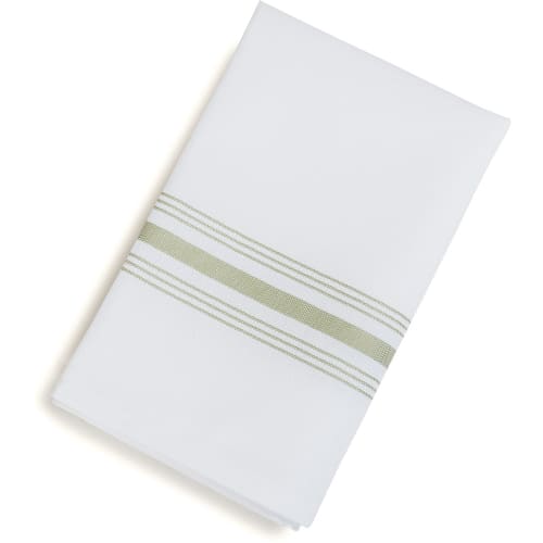 Farm Stripe Table Napkin, 18"x22", Hemmed Finish, Sage/White